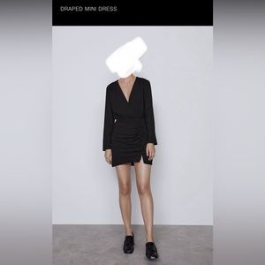 NEW ZARA DRAPED MINI DRESS